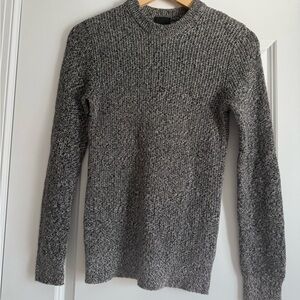 H&M Men's Gray Ribbed Crewneck Sweater